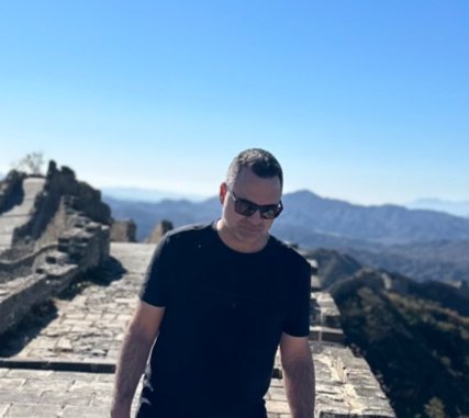 Newton Garcia on the Great Wall of China