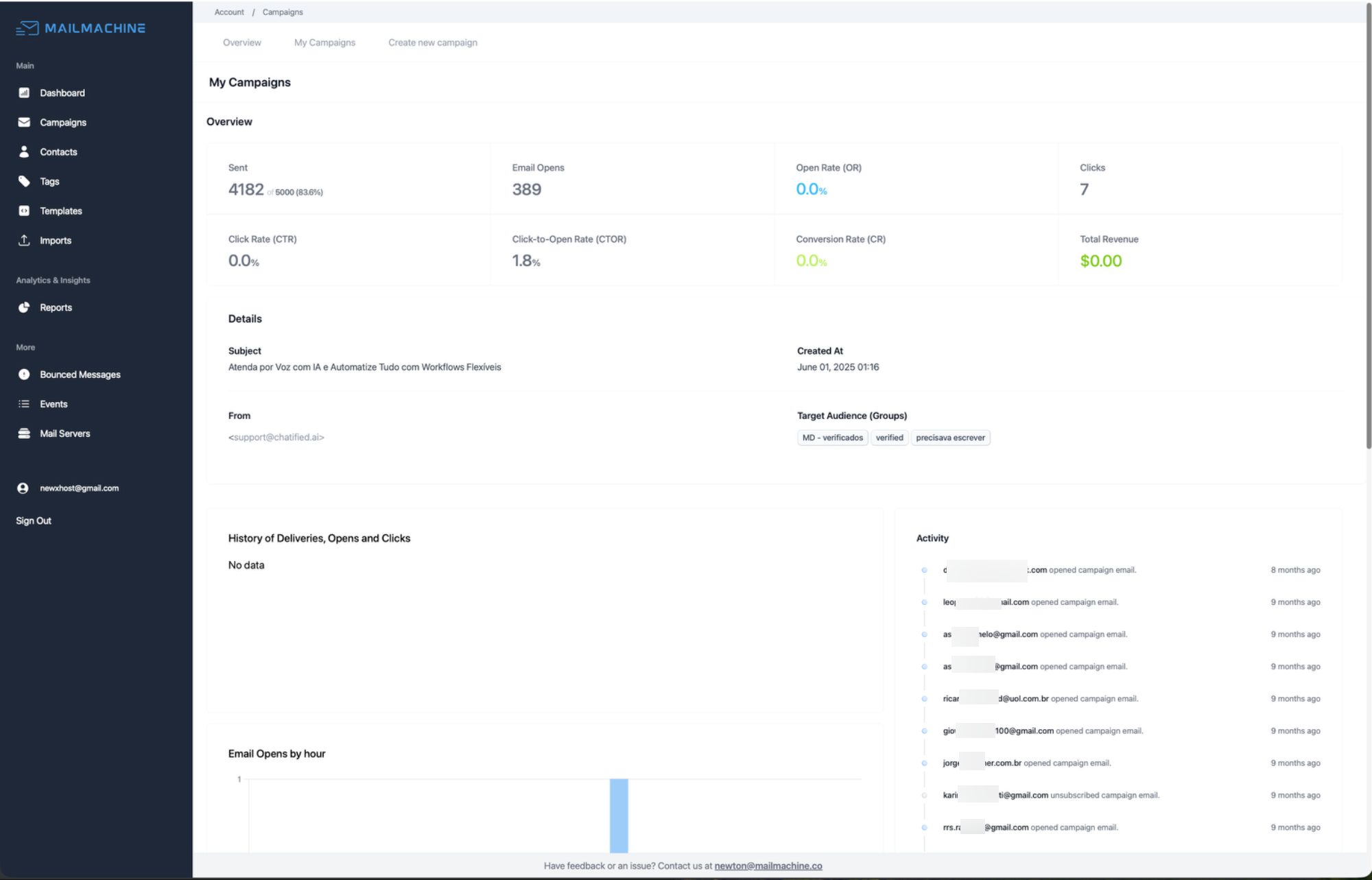 MailMachine screenshot 2